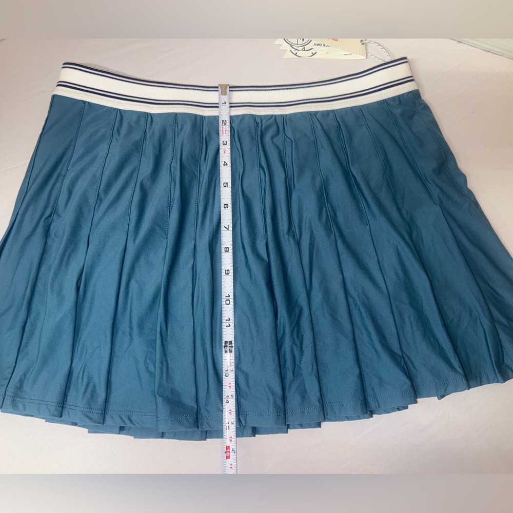 NEW Vineyard Vines Performance Pleated Skort Skirt Sz L Large Mallard Blue Golf - Picture 6 of 12